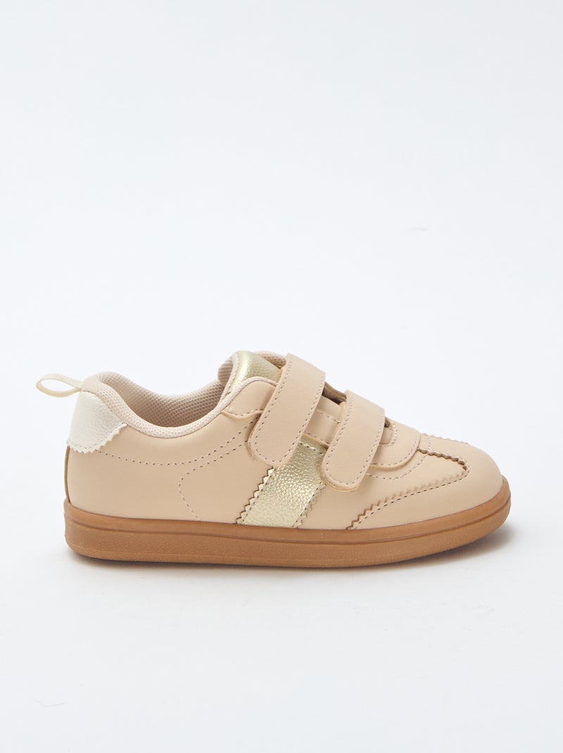 Lage sneakers met klittenband Wit - Kiabi