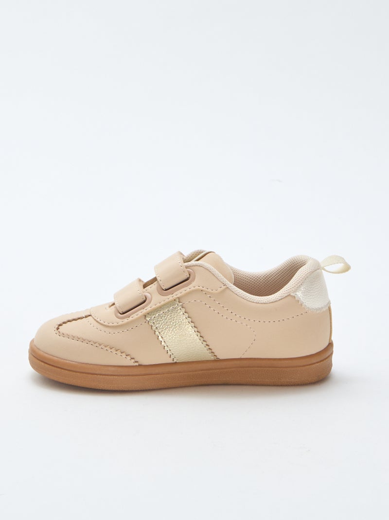 Lage sneakers met klittenband Wit - Kiabi