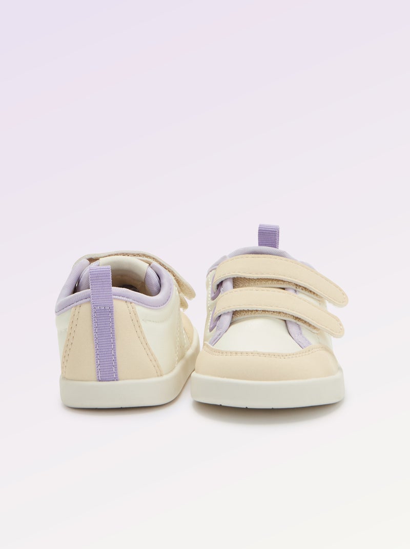 Lage sneakers met klittenbandsluiting - Barefoot Wit - Kiabi