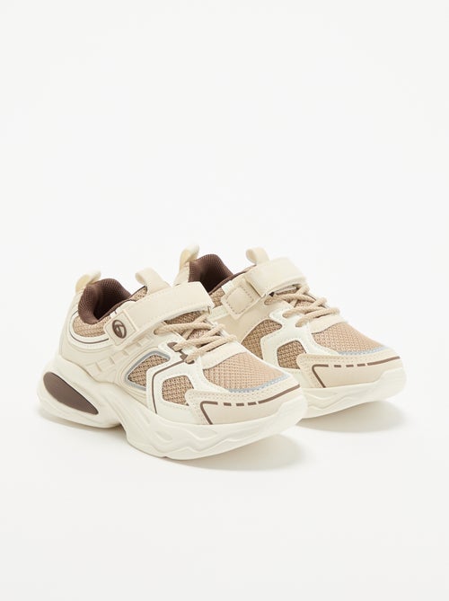Lage sneakers met klittenbandsluiting + elastische veters - Kiabi Lage sneakers met klittenbandsluiting + elastische veters - Kiabi