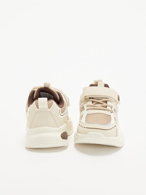 Lage sneakers met klittenbandsluiting + elastische veters - Kiabi Lage sneakers met klittenbandsluiting + elastische veters - Kiabi
