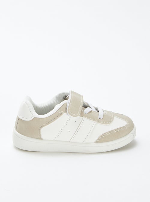 Lage sneakers met klittenbandsluiting en elastische veters - Kiabi
