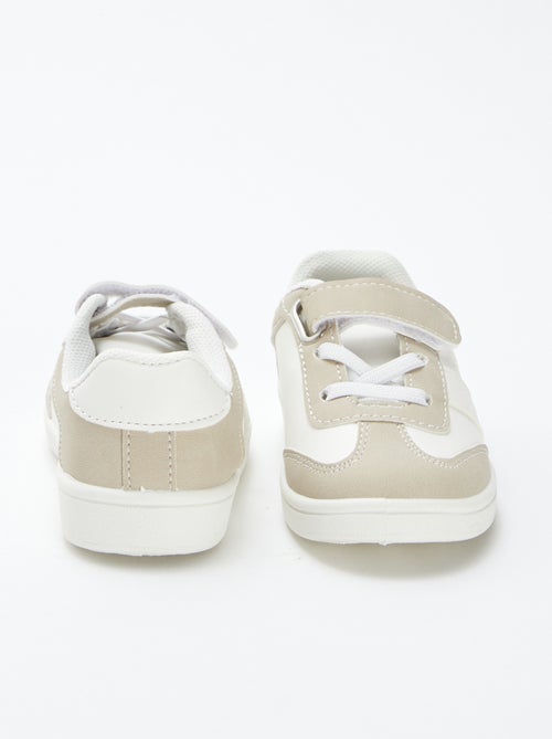 Lage sneakers met klittenbandsluiting en elastische veters - Kiabi