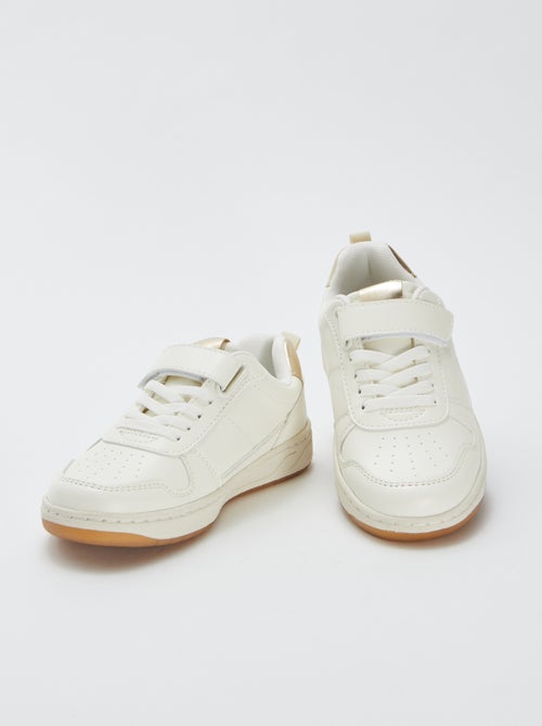Lage sneakers met klittenbandsluiting en veters - Kiabi