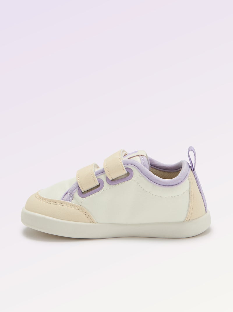 Lage sneakers met klittenbandsluiting Wit - Kiabi