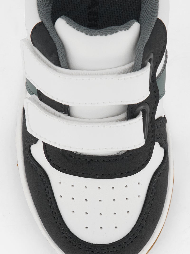 Lage sneakers met klittenbandsluitingen Wit - Kiabi