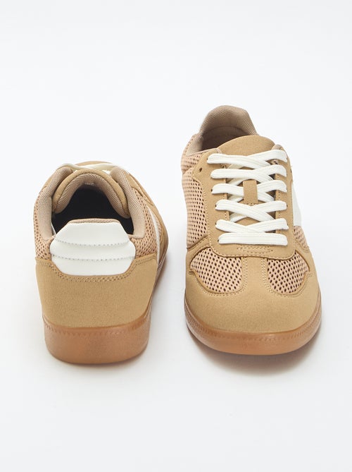 Lage sneakers met textiele details - Kiabi