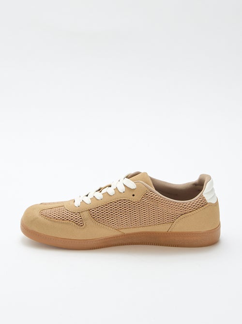 Lage sneakers met textiele details - Kiabi