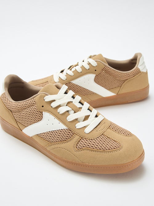 Lage sneakers met textiele details - Kiabi