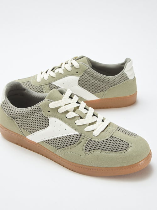 Lage sneakers met textiele details - Kiabi