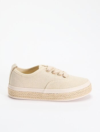 Lage sneakers met touwzool