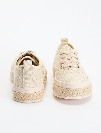 Lage sneakers met touwzool