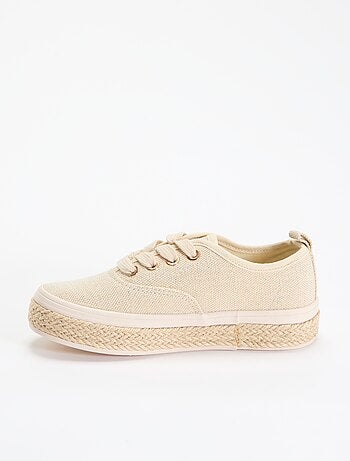 Lage sneakers met touwzool