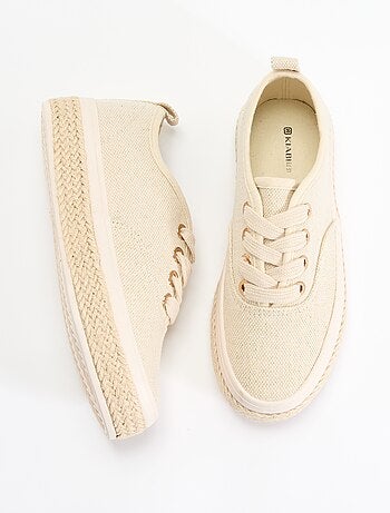 Lage sneakers met touwzool