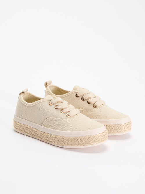 Lage sneakers met touwzool - Kiabi