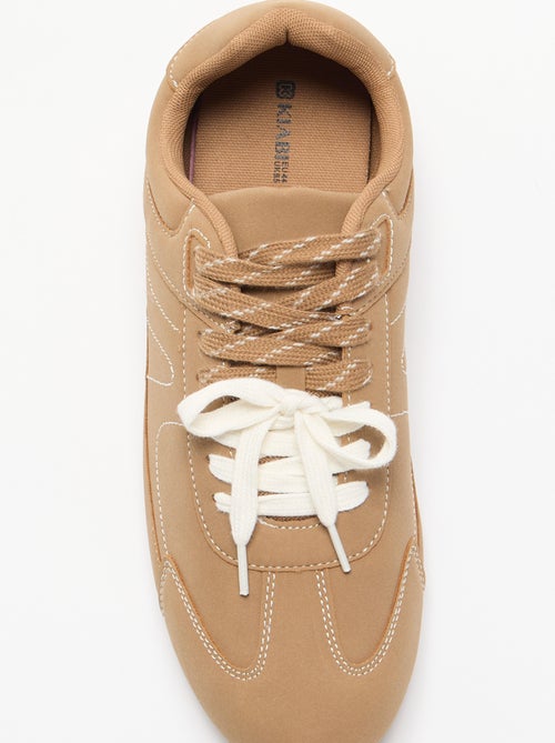 Lage sneakers met tweekleurige veters - Kiabi
