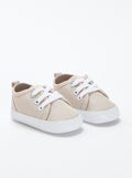 Lage sneakers met veters BIEGE - Kiabi