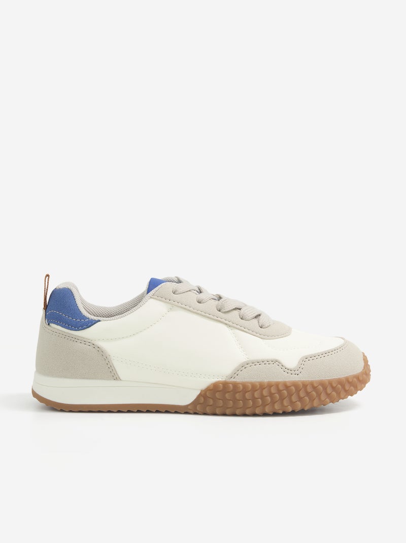 Lage sneakers met veters Biege - Kiabi