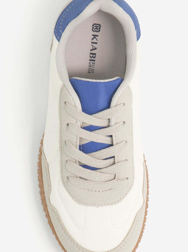 Lage sneakers met veters Biege - Kiabi