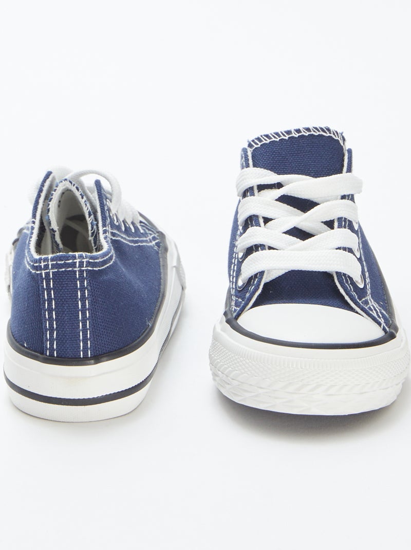 Lage sneakers met veters BLAUW - Kiabi