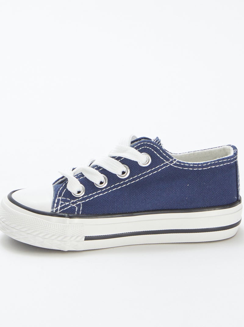 Lage sneakers met veters BLAUW - Kiabi