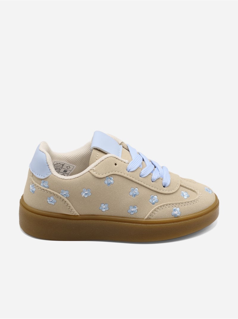 Lage sneakers met veters Blauw - Kiabi