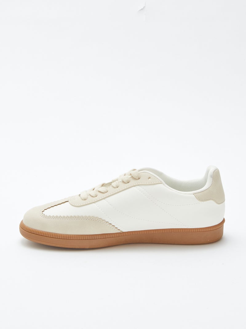 Lage sneakers met veters wit - Kiabi