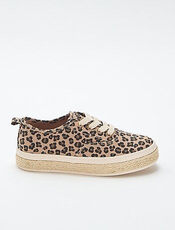 Lage sneakers met touwzool