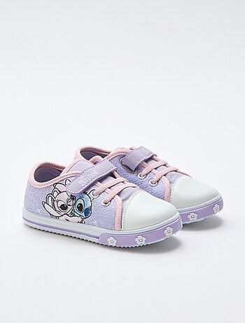 Lage sneakers 'Stitch' van canvas