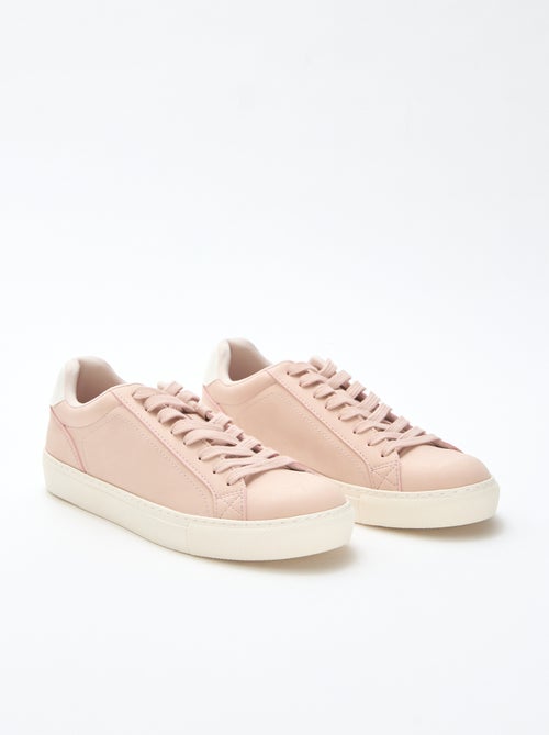 Lage sneakers van glanzende suèdine - Kiabi