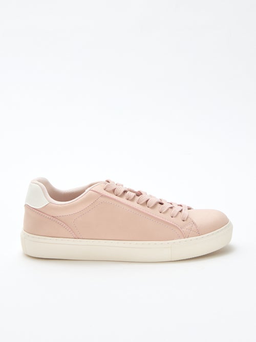 Lage sneakers van glanzende suèdine - Kiabi