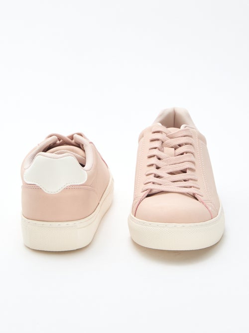 Lage sneakers van glanzende suèdine - Kiabi
