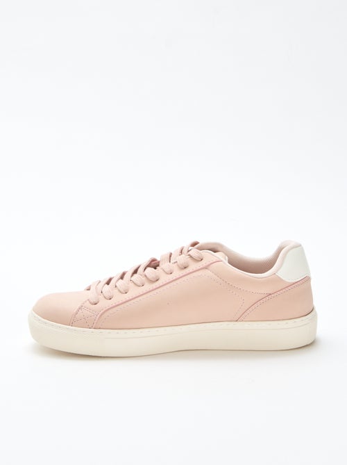 Lage sneakers van glanzende suèdine - Kiabi