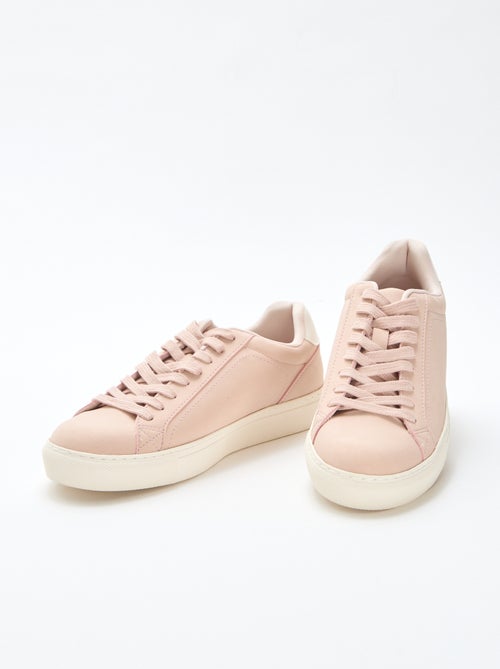 Lage sneakers van glanzende suèdine - Kiabi