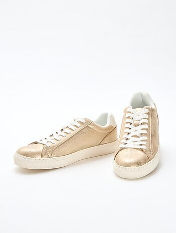 Lage sneakers van glanzende suèdine