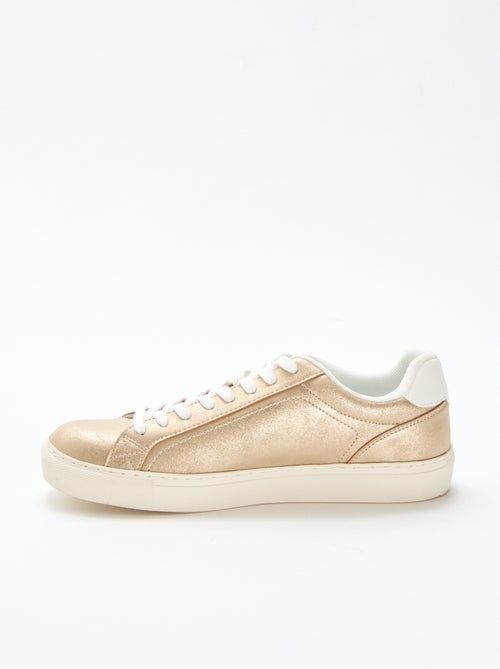 Lage sneakers van glanzende suèdine - Kiabi