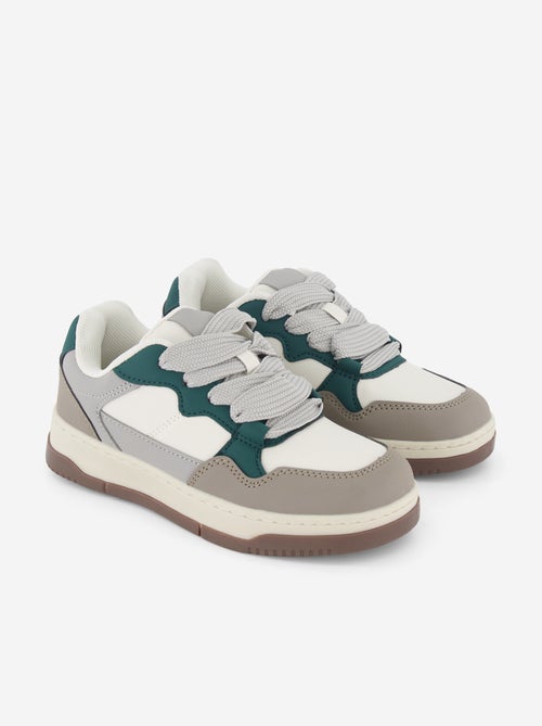 Lage sneakers van imitatieleer - Kiabi
