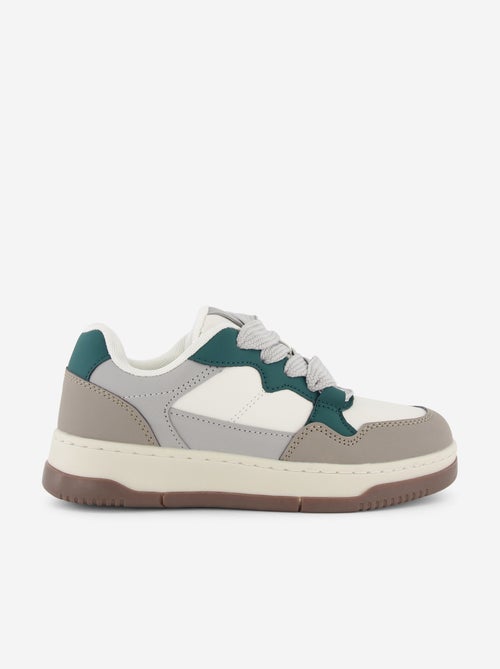 Lage sneakers van imitatieleer - Kiabi