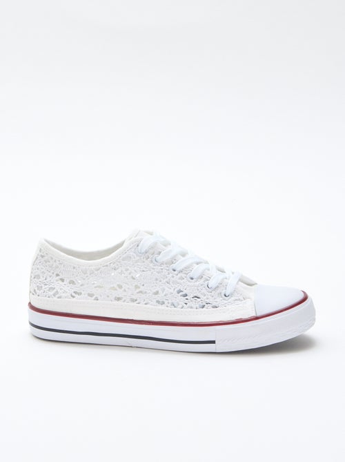 Lage sneakers van macramé - Kiabi