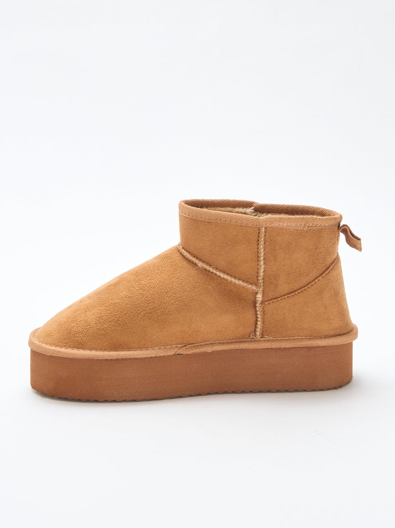 Lage sneakers van suèdine Bruin - Kiabi