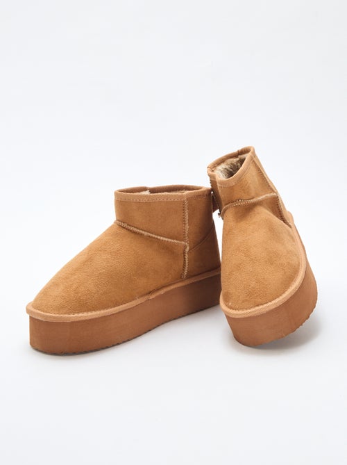 Lage sneakers van suèdine - Kiabi