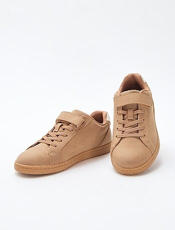 Lage sneakers van suèdine met klittenband