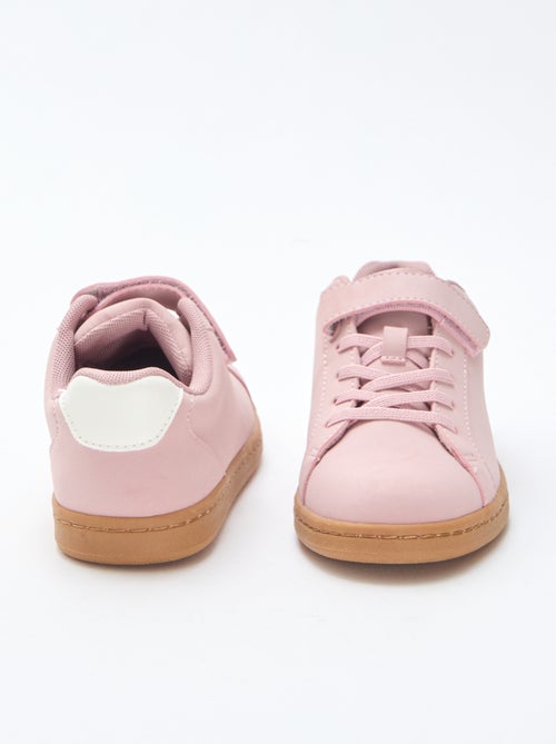 Lage sneakers van suèdine met klittenband - Kiabi
