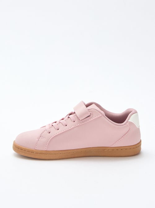 Lage sneakers van suèdine met klittenband - Kiabi
