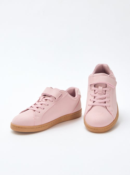 Lage sneakers van suèdine met klittenband - Kiabi