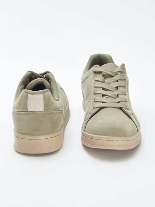 Lage sneakers van suèdine met veters - Kiabi