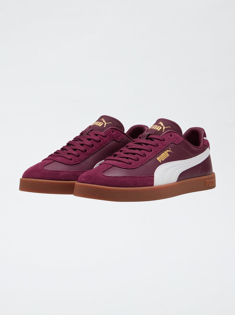 Lage sneakers van twee materialen 'Puma' Rood - Kiabi