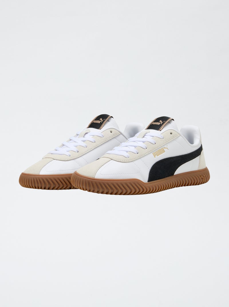 Lage sneakers van twee materialen 'Puma' Wit - Kiabi