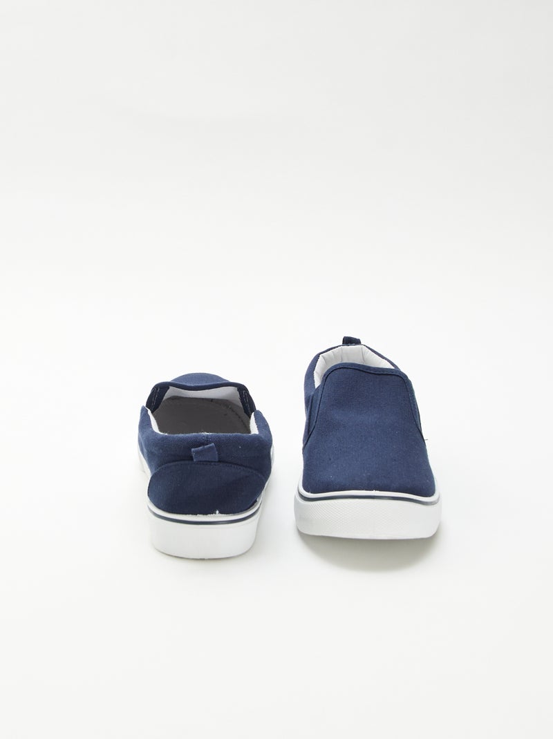 Lage sneakers zonder veters Blauw - Kiabi