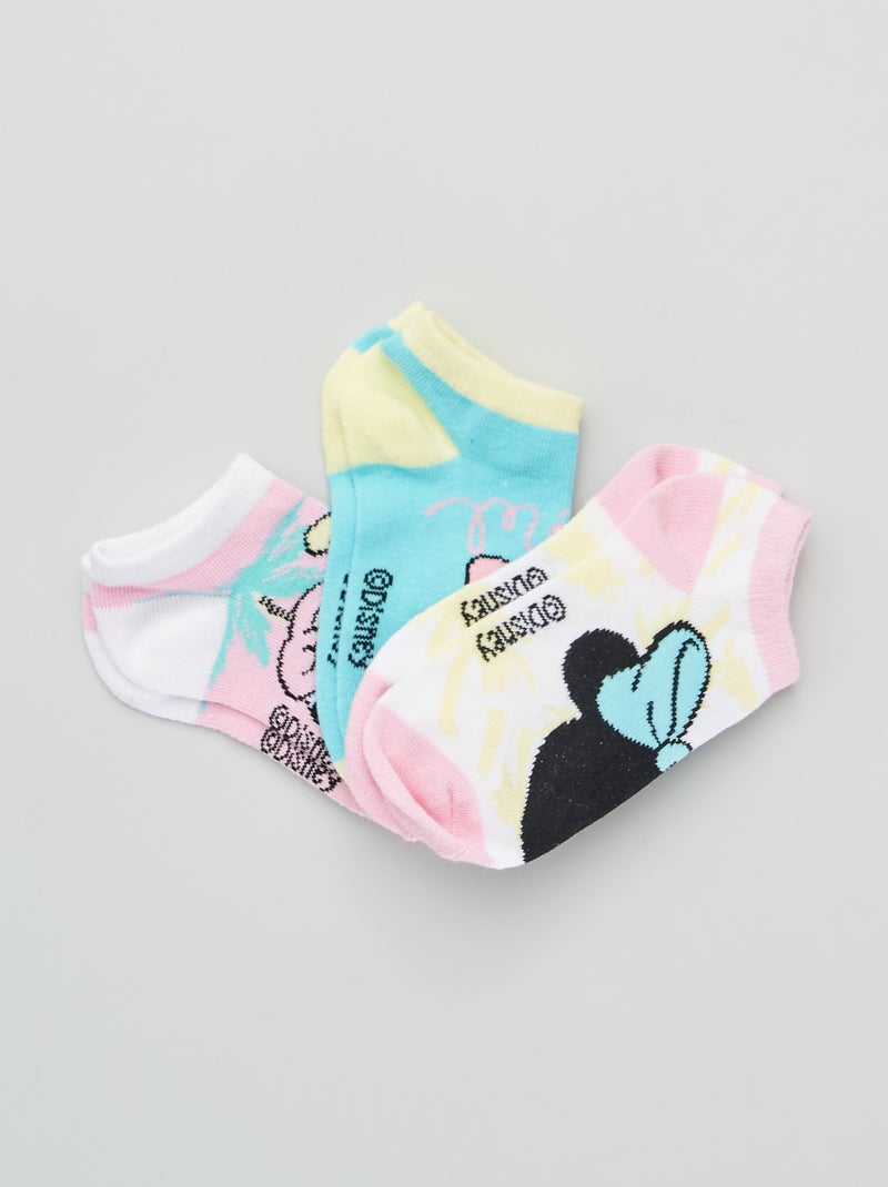 Lage sokken 'Minnie' - Set van 3 roze - Kiabi